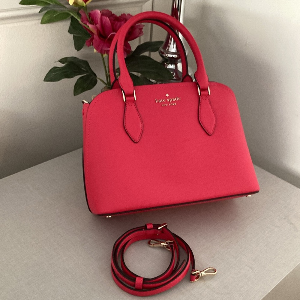 kate spade hot pink satchel with gold hardware - Picture 7 of 13